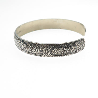 WOHELO Sterling Silver Vintage Campfire Girls Hammered Adjustable Bracelet 8"