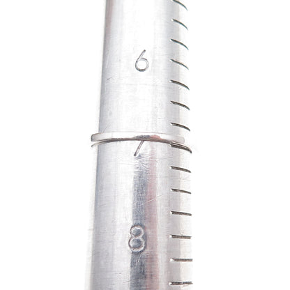 925 Sterling Silver Vintage Real Marquise & Round-Cut Red Garnet Ring Size 7