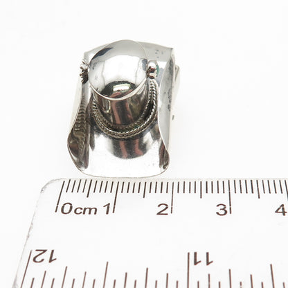 Old Pawn 925 Sterling Silver Vintage Southwestern Turquoise Cowboy Hat Bolo Tie