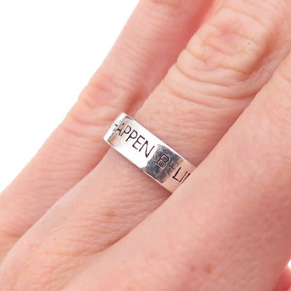C. Winston Sterling Vintage Believe in Yourself & Magic Will Happen Ring Size 6