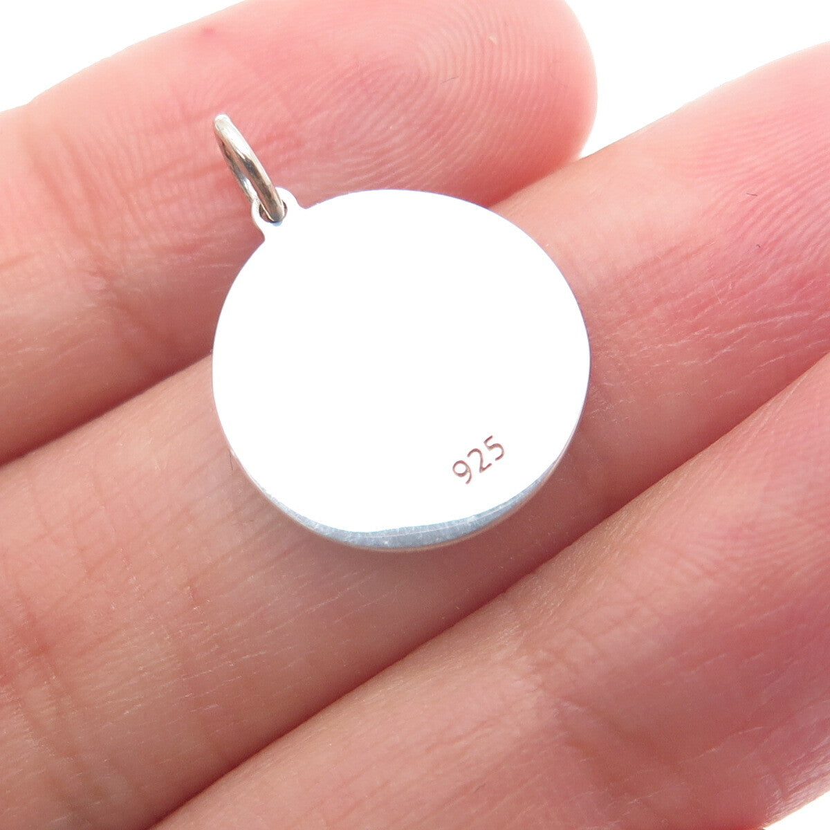 925 Sterling Silver Blue Enamel Leo Zodiac Sign Minimalist Charm Pendant