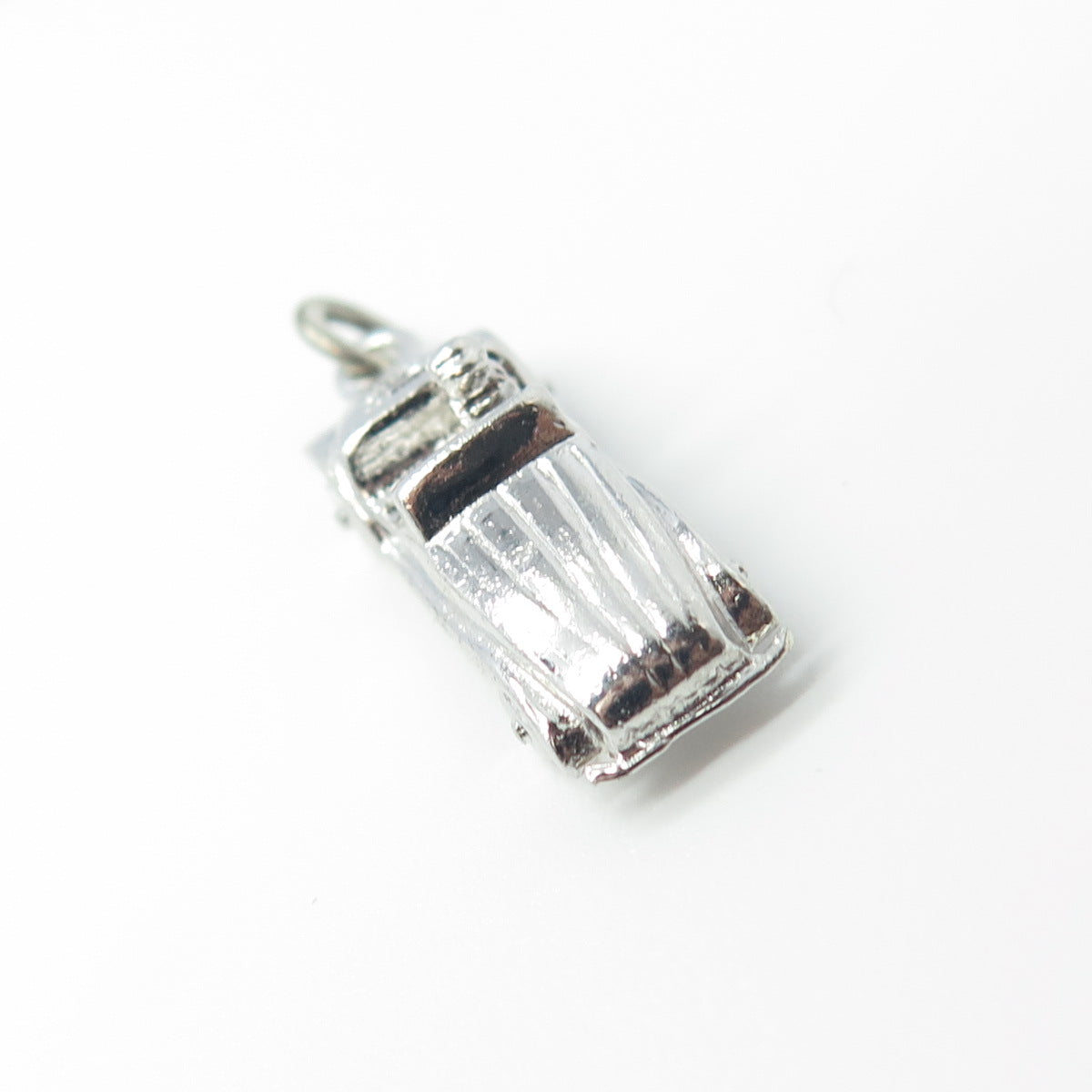 925 Sterling Silver Vintage Retro Cabriolet Car Charm Pendant