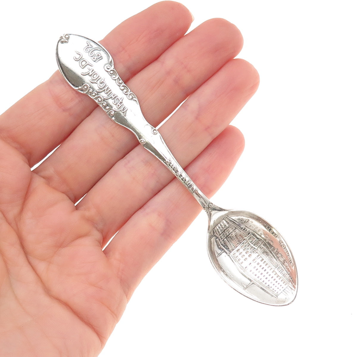 925 Sterling Silver Antique Art Deco Washington DC Coffee Spoon