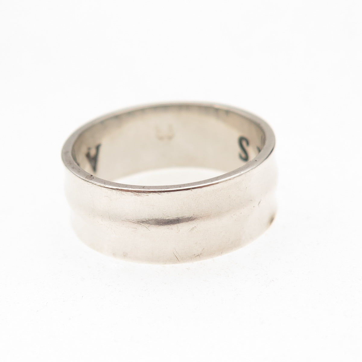 Laurel Elliot 925 Sterling Silver Vintage Aequalitas Band Ring Size 7