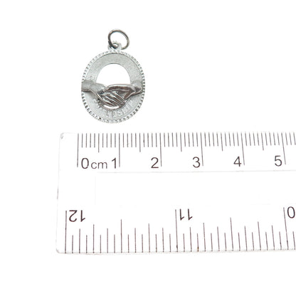 MARC MERCY 925 Sterling Silver Vintage Friendship Charm Pendant
