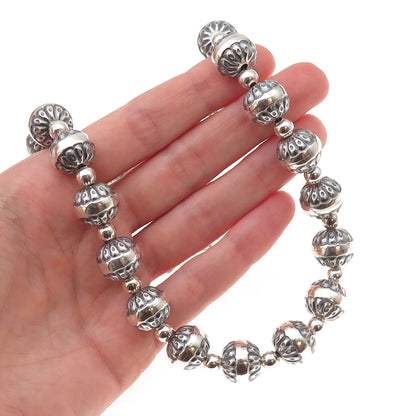 Carolyn Pollack AW Old Pawn 925 Sterling Vintage Navajo Pearls Necklace 22-24"