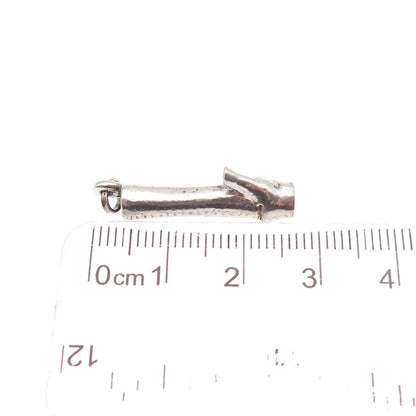925 Sterling Silver Vintage Smoking Pipe 3D Charm Pendant