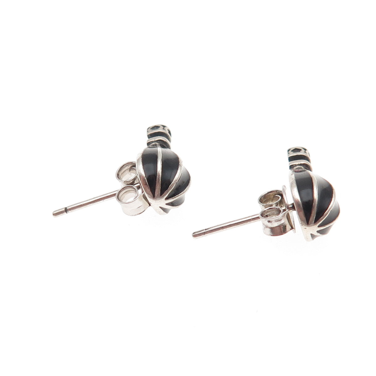 925 Sterling Silver Vintage Enamel Hot Air Balloon Stud Earrings