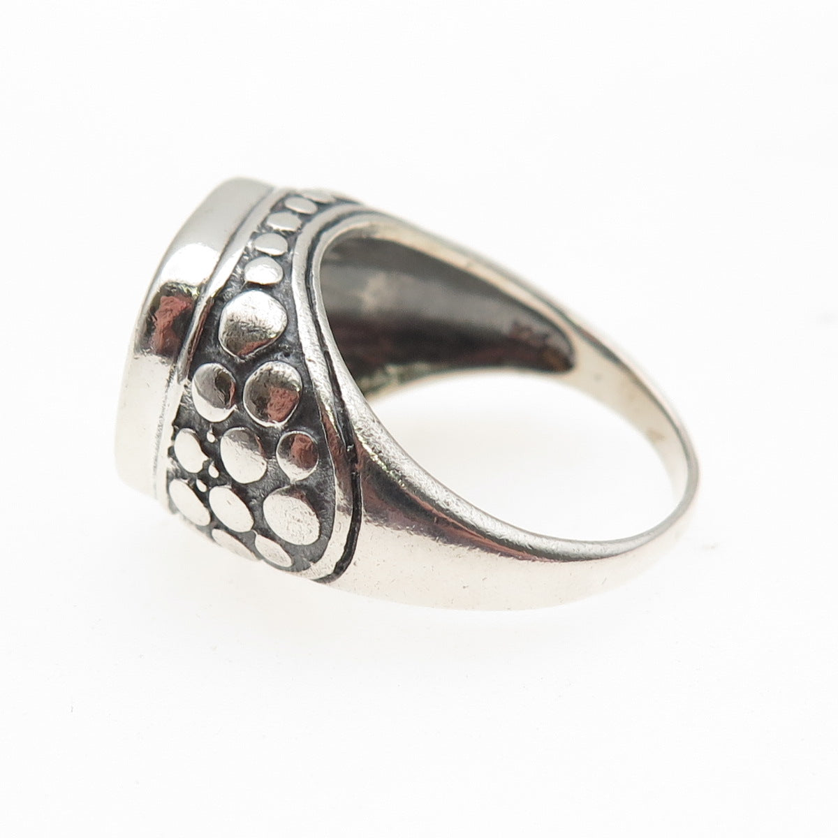 DEE BERKLE 925 Sterling Silver Vintage Imperial C Z Dotted Ring Size 8