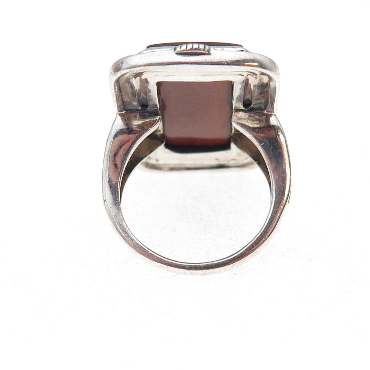RJ Graziano 925 Sterling Silver Vintage Real Tiger Eye Oxidized Ring Size 7.25