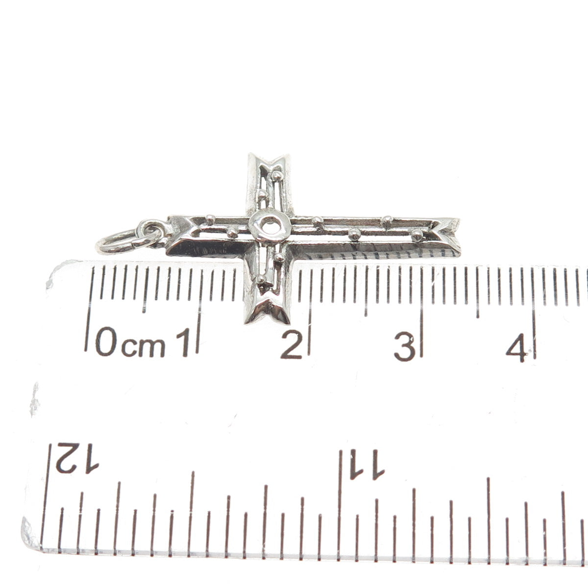 925 Sterling Silver Vintage Cross Religious Charm Pendant