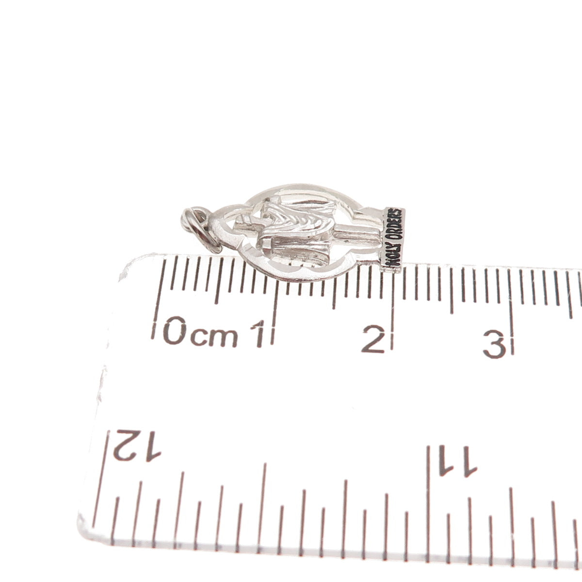 925 Sterling Silver Vintage Holy Orders Cross Mini Charm Pendant