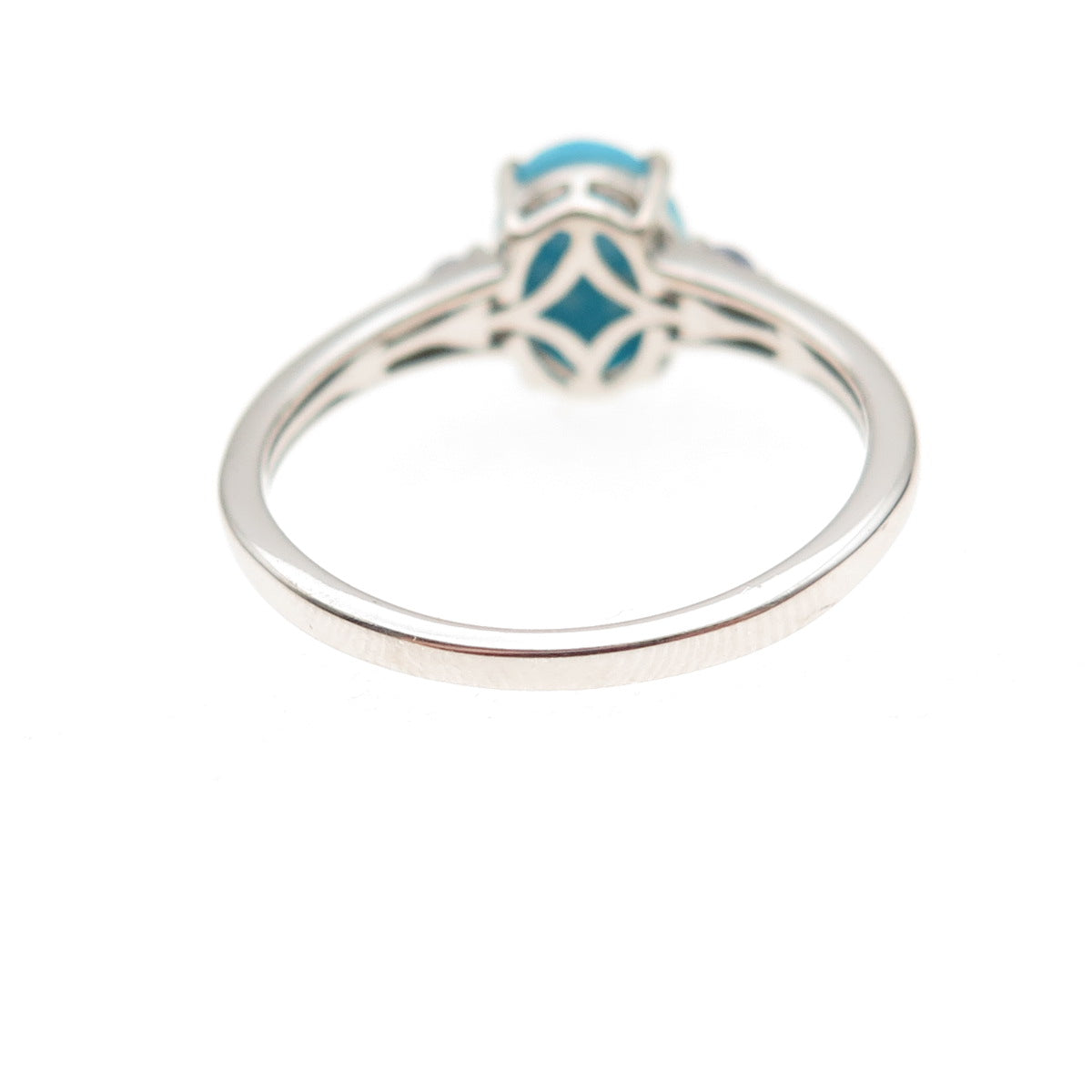 Chuck Clemency 925 Sterling Silver Real Turquoise & Tanzanite Ring Size 8