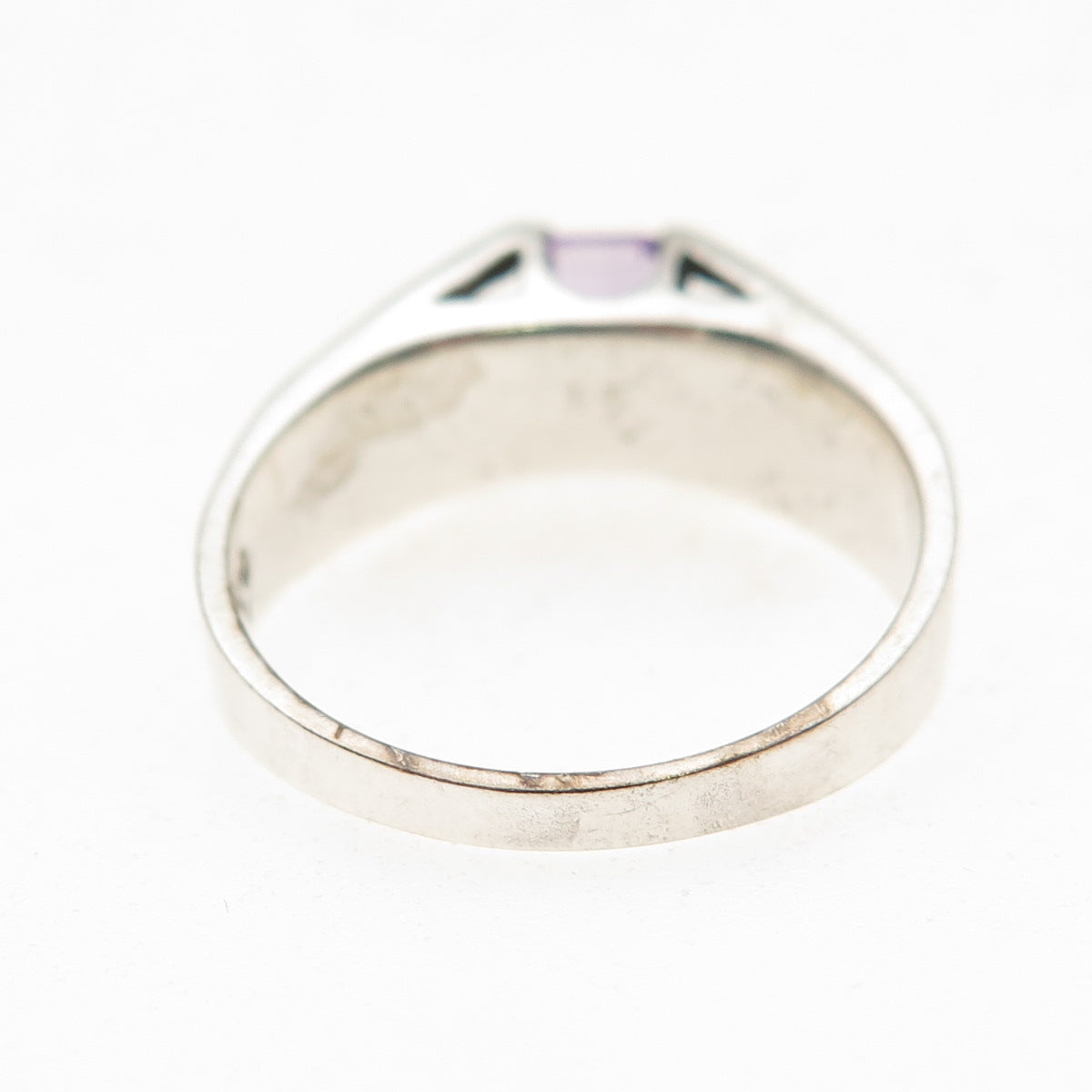 Chateau D’Argent 925 Sterling Silver Vintage Real Amethyst Oxidized Ring Size 9