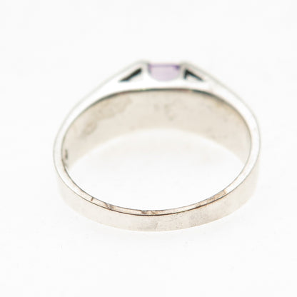 Chateau D’Argent 925 Sterling Silver Vintage Real Amethyst Oxidized Ring Size 9