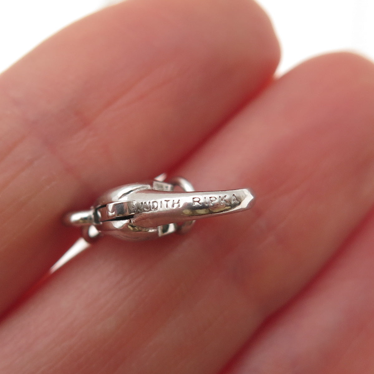 JUDITH RIPKA 925 Sterling Silver Round-Cut C Z Station Chain Necklace 36"