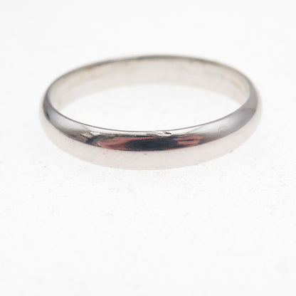 925 Sterling Silver Vintage Classic Wedding Band Ring Size 12.25