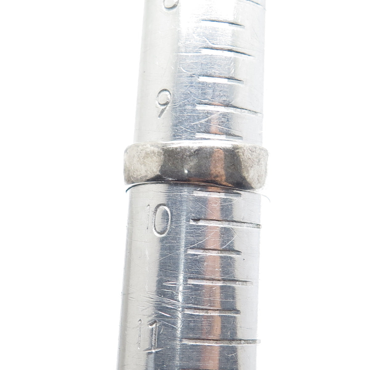 925 Sterling Silver Vintage Real Turquoise Inlay Footprint Ring Size 9.75