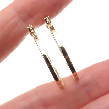 DBJ Dee Berkle 925 Sterling Silver Gold Plated Real Diamond Hoop Earrings