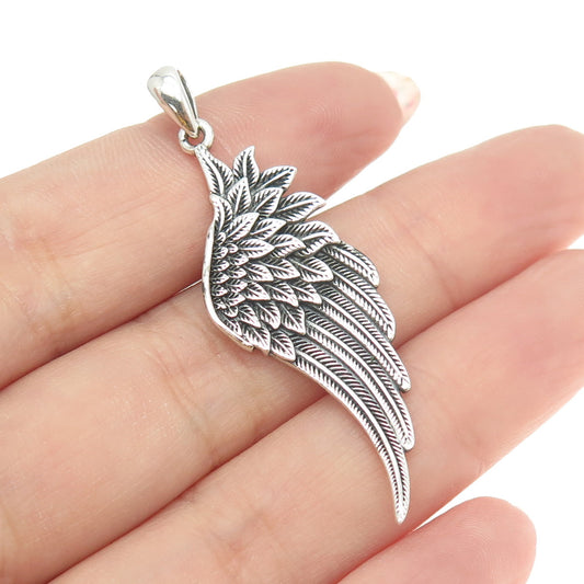 925 Sterling Silver Vintage Wing Pendant