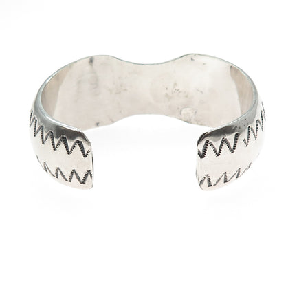 Old Pawn 925 Sterling Silver Antique Adjustable Tribal Watch Band Bracelet 6.5"