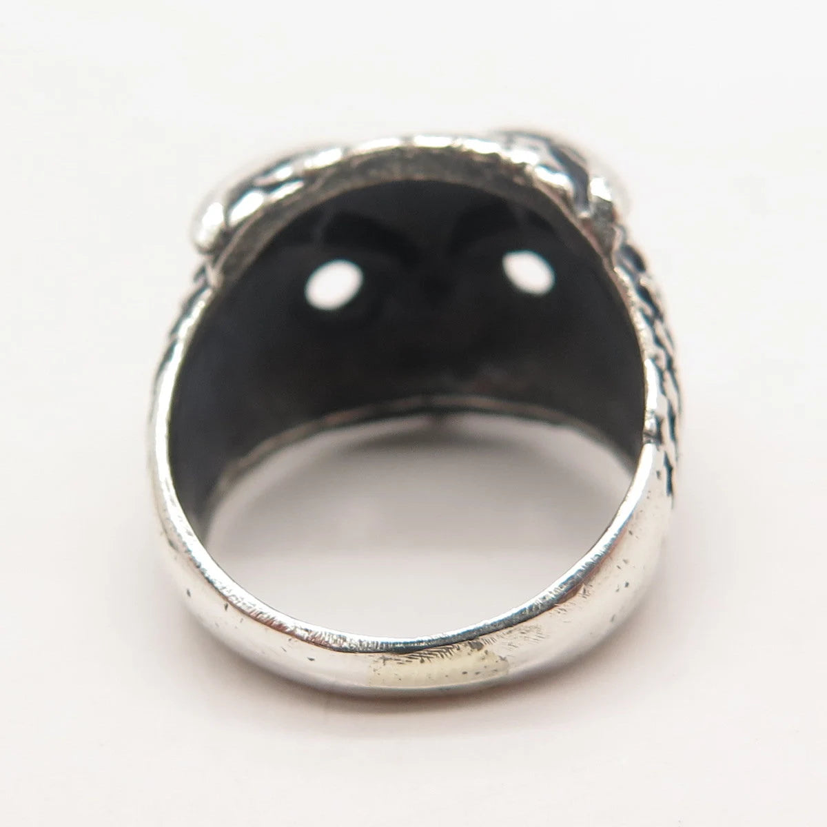 925 Sterling Silver Vintage Wise Owl Ring Size 7.5