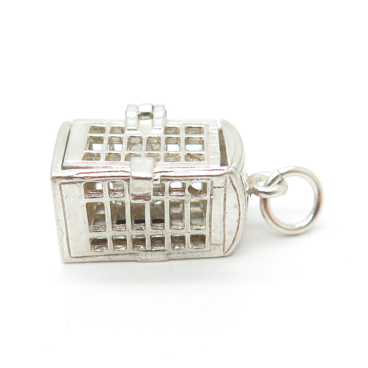 925 Sterling Silver Vintage Telephone Booth 3D Pendant