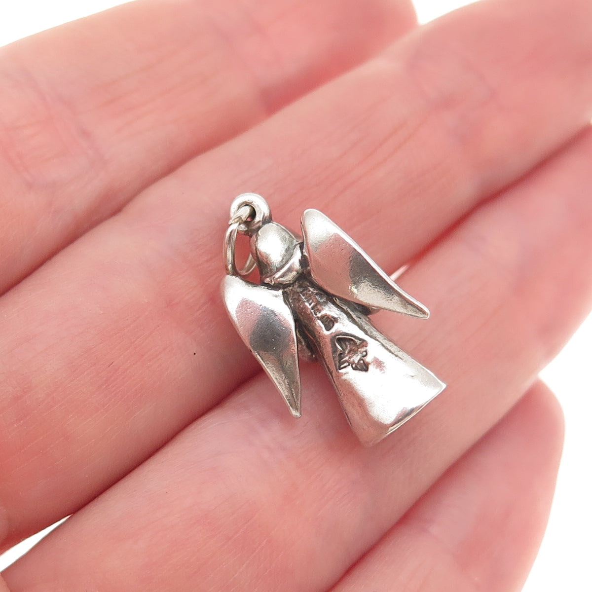 Sunwest 925 Sterling Silver Vintage Praying Angel 3D Mini Charm Pendant