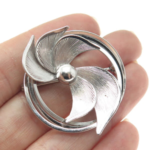 CARL ART 925 Sterling Silver Antique Art Deco Floral Pin Brooch