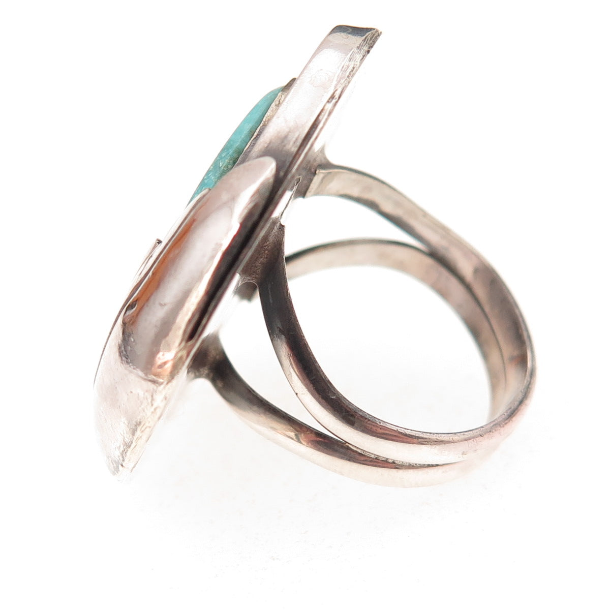Old Pawn 925 Sterling Silver Vintage Southwestern Turquoise Wing Ring Size 7