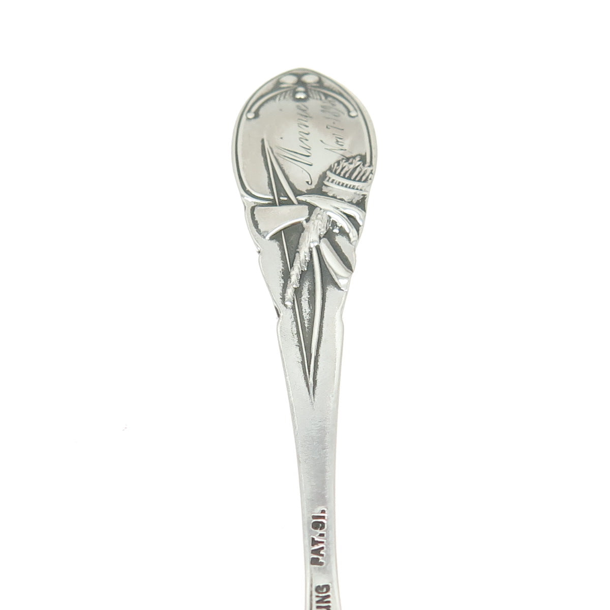 HOWARD Sterling Silver Antique 1891 Indian Chief States & Cities Coffee Spoon