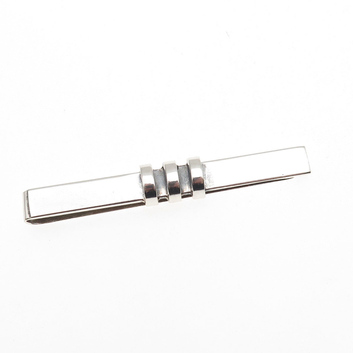 Eiler & Marloe 830S Silver Vintage Denmark Modernist Oxidized Tie Bar Clip