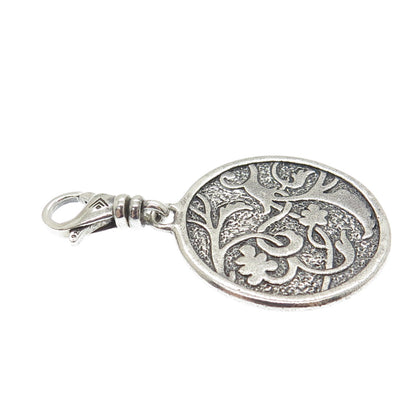 SILPADA Sterling Silver Vintage Dream It Reversible Disc Lobster Clasp Pendant