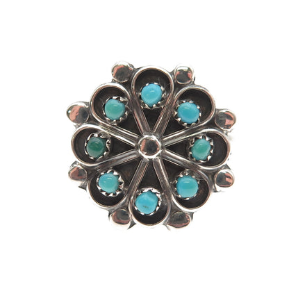 Rosalita D. Malie Navajo Old Pawn 925 Sterling Vintage Turquoise Ring Size 5.5