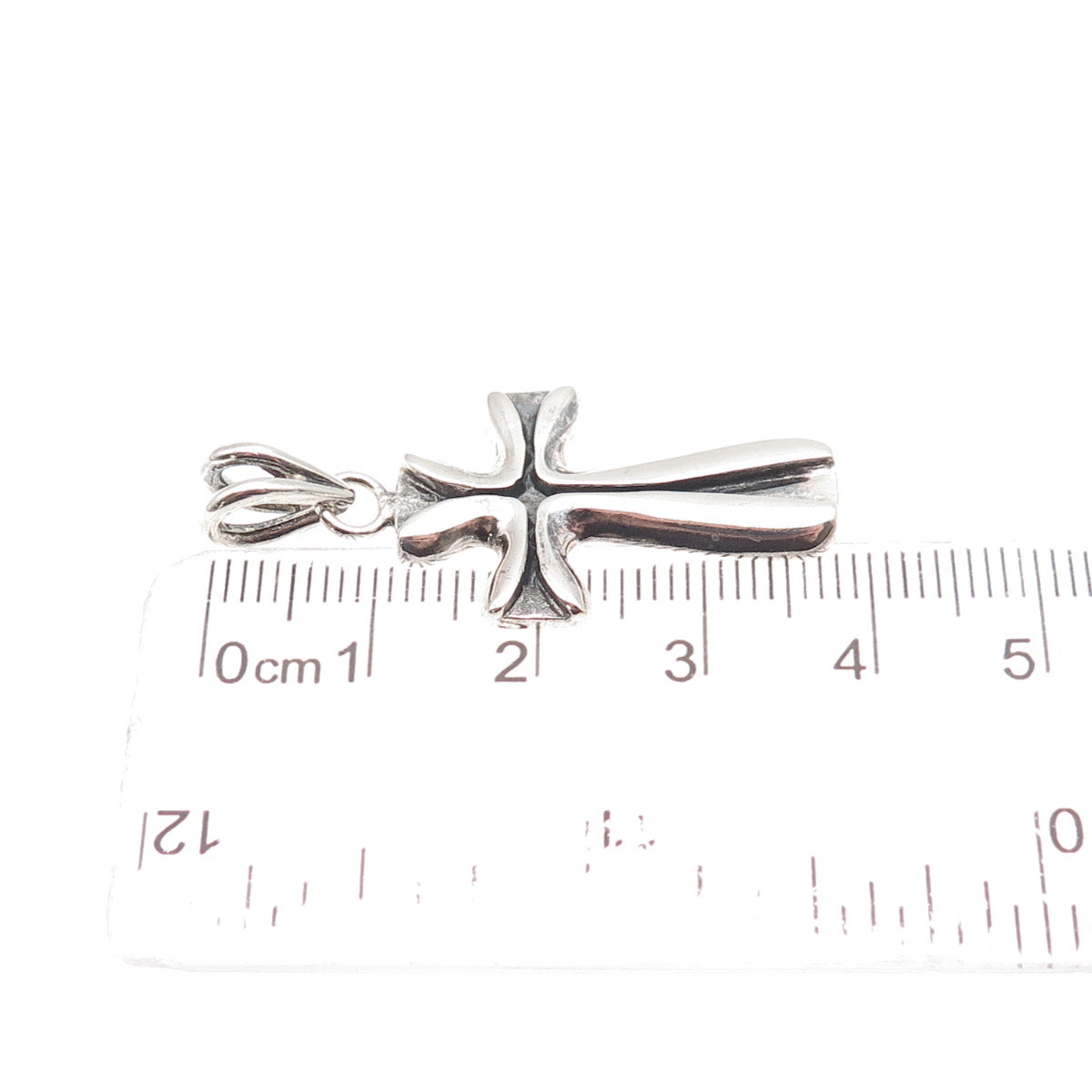 925 Sterling Silver Vintage Cross Oxidized Charm Pendant