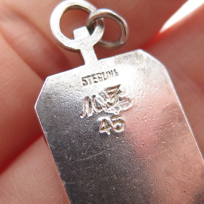 925 Sterling Silver Antique 1945 The Lawrencian Club Charm Pendant