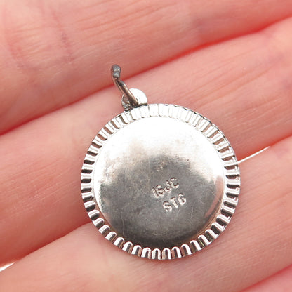 925 Sterling Silver Vintage ISJC Happy Birthday Mini Charm Pendant