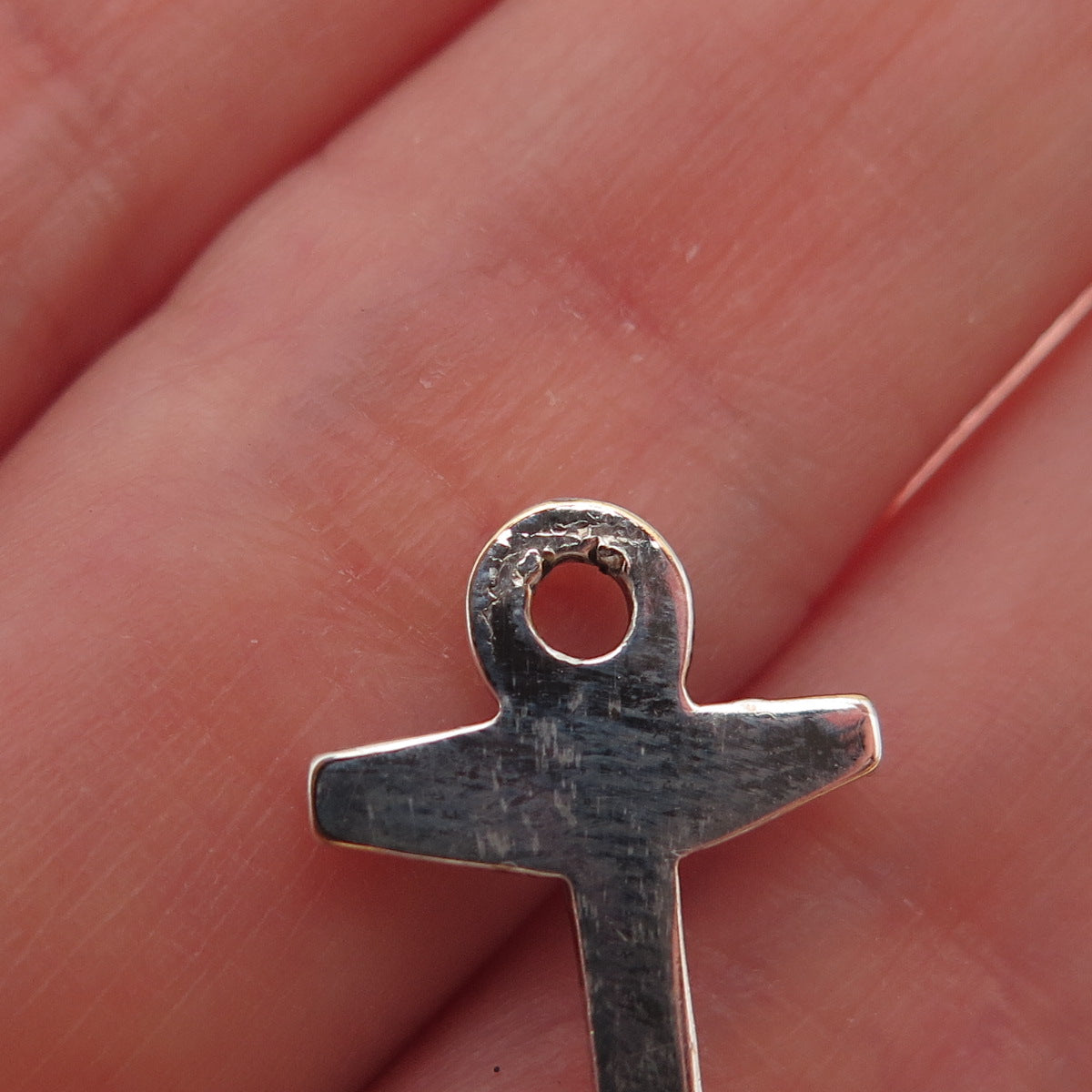 925 Sterling Silver Vintage Anchor Oxidized Charm Pendant