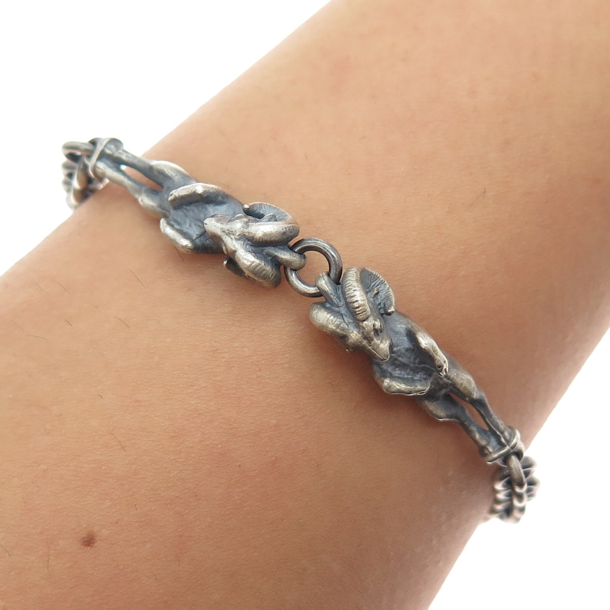 Theo Fennell 925 Sterling Silver Vintage London Aries Zodiac Sign Bracelet 8.25"