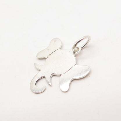 925 Sterling Silver Vintage Elephant Head For Good Luck Pendant
