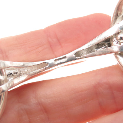 Gayer & Krauss 835 Silver Vintage Germany Horsebit Modernist Bracelet 6.75"