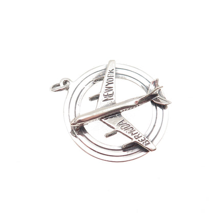 Payton Pepper & Sons Sterling Silver Vintage 1964 Birmingham Airplane Pendant