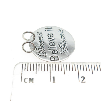 HAN 925 Sterling Silver "Dream It Believe It Achieve It" Pendant