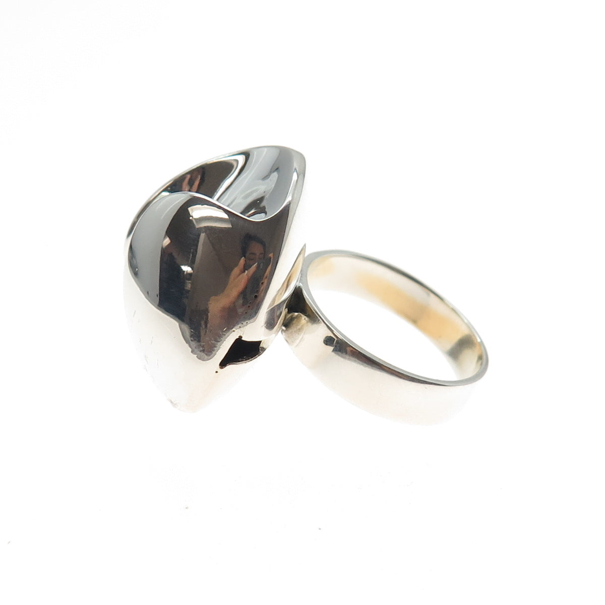 Matti J. Hyvarinen 925H Sterling Vintage 1972 Finland Modernist Ring Size 6.25