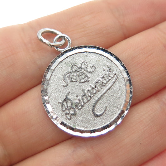 LAMODE 925 Sterling Silver Vintage Bridesmaid Charm Pendant