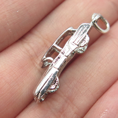 925 Sterling Silver Vintage Retro Car Charm Pendant