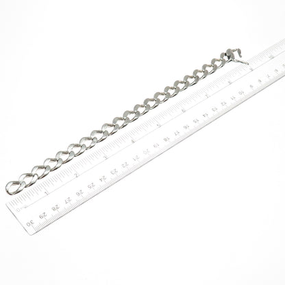 925 Sterling Silver Vintage Curb Link Bracelet 8.75"