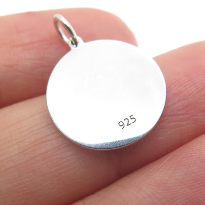 925 Sterling Silver Brown Enamel Cat & Dog Friendship Minimalist Charm Pendant