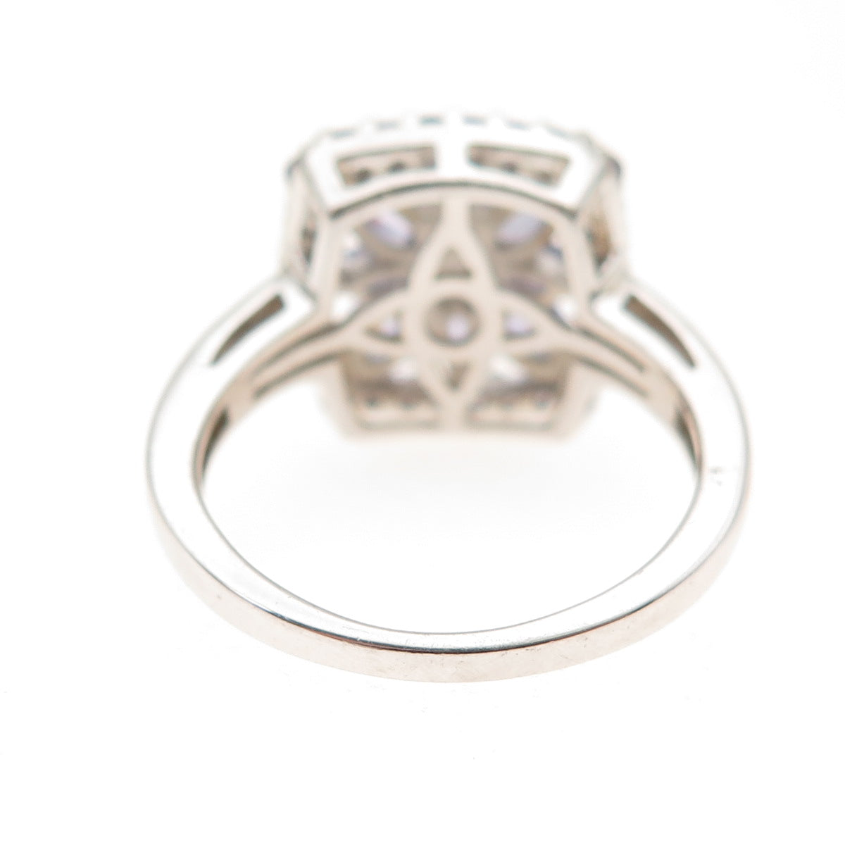 Chuck Clemency 925 Sterling Silver Real Tanzanite Floral Ring Size 8