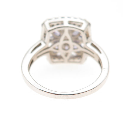 Chuck Clemency 925 Sterling Silver Real Tanzanite Floral Ring Size 8